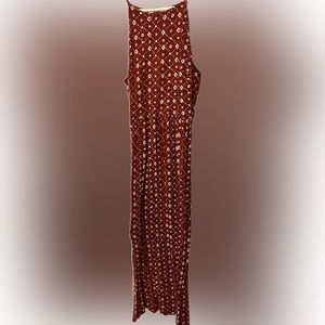 High neck tie back maxi dress